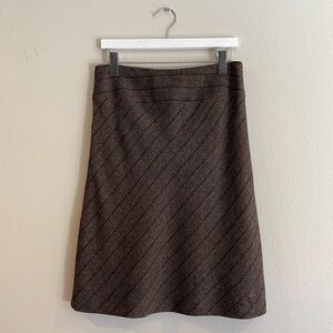 VTG United Colors of Benetton Wool Blend Herringbone Skirt Made in Italy Sz 6